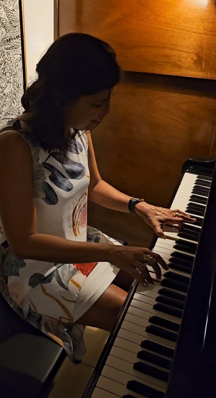 Playing piano